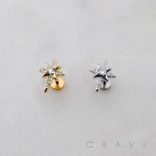 MULTI CZ NORTHERN STAR THREADLESS (PUSH IN) 316L SURGICAL STEEL LABRET SET